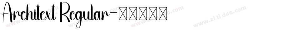Architext Regular字体转换